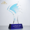2020 Custom Made Crystal Cutout Logo Printed Trophy