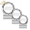 Noble High Quality Custom Diamond Facets Optical Crystal Plaque Award