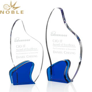 2020 New Design Optical Crystal Curves Plaque Award with Free Engraving