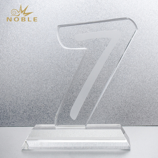 Custom Made Crystal Seven Years Anniversary Trophy Award