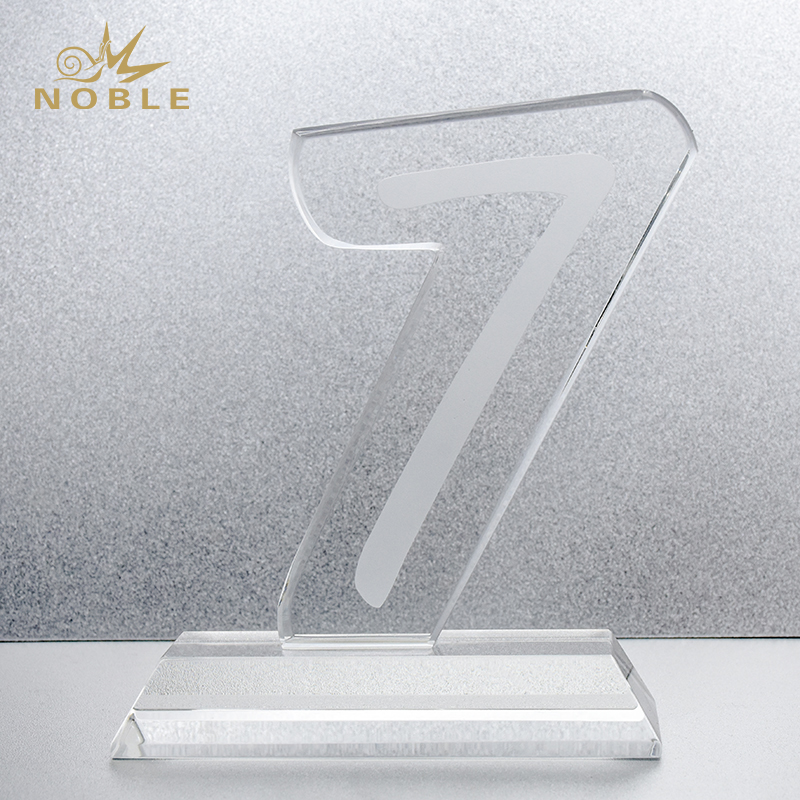 Custom Made Crystal 50 Years Anniversary Trophy Award