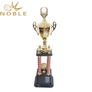 Three Different Sizes High Quality Four Column Metal Trophy