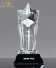 Unique Design High Quality Free Engraving Custom Crystal Star Award