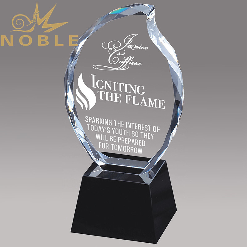 Custom Diamond Crystal Flame Trophy 