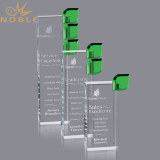 Noble High Quality Custom Optical Crystal Bernadette Award