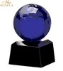 Free Engraving Custom Blue Crystal World Globe Awards