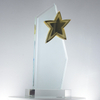 Wholesale Custom Made Unique Crystal Glass Star Trophy Award