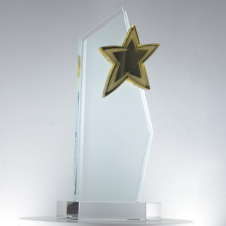 Wholesale Custom Made Unique Crystal Glass Star Trophy Award