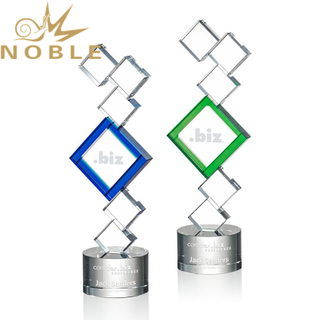 Noble High Quality Optical Square Clear Crystal Custom Recognition Award