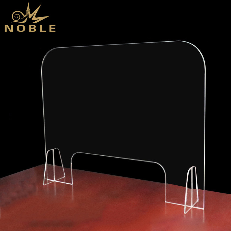 Noble Custom Social Distancing Protective Shield Clear Plexiglass Acrylic Sneeze Guard for Counter