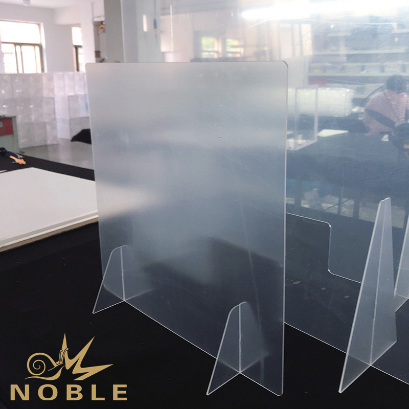 Noble Custom Social Distancing Protective Shield Clear Plexiglass Desk Acrylic Sneeze Guard for Shops,Offices,Schools,Banks,etc
