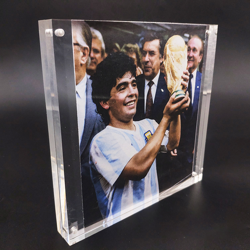 Fast Delivery Acrylic Maradona Photo Frame for Maradona Memorial