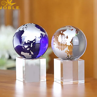 New Design Hot Selling Custom Crystal Globe Award with Sliver Map