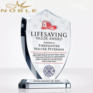 Customized Souvenir Competition Crystal Shield Plaque Award