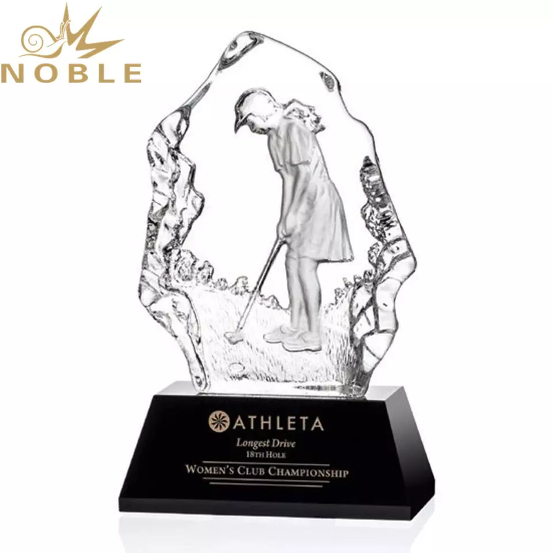 Crystal Iceberg Award Sports Golf Trophy 
