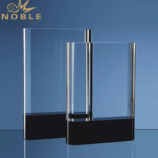 Custom Engraving Clear Crystal Rectangle Square K9 Crystal Plaque Trophies For Souvenirs