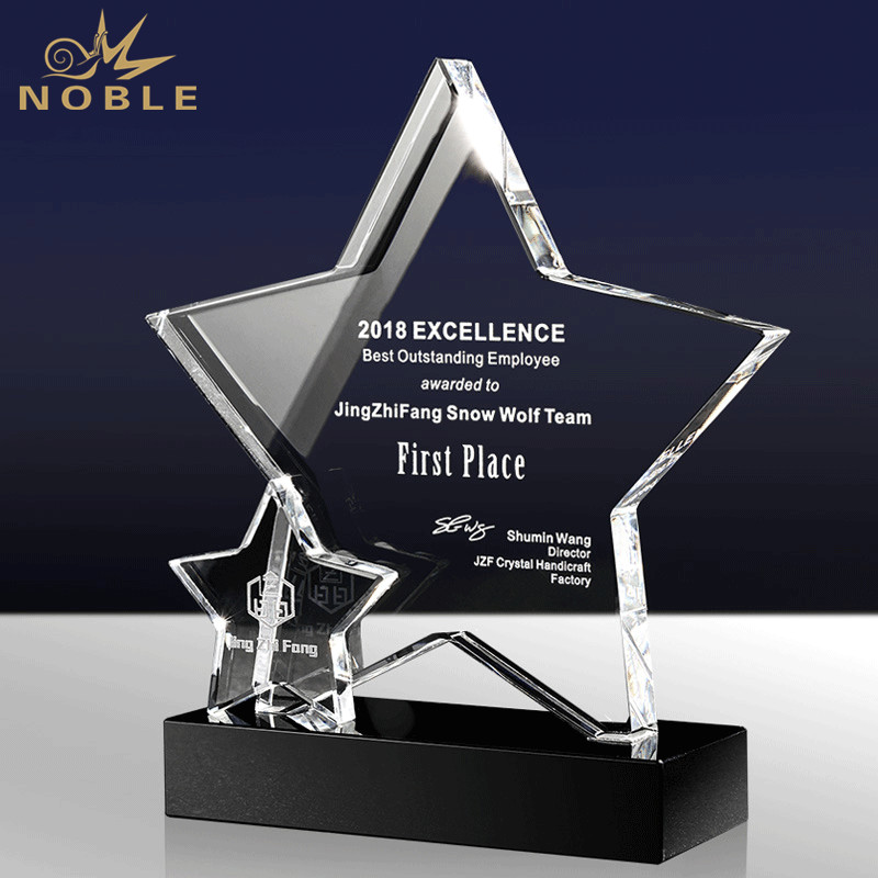 Noble New Design Clear Star Crystal Custom Award Trophy - Buy Crystal ...