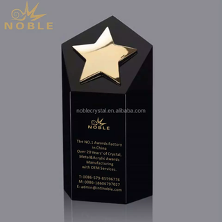 Desktop Gift Crystal Souvenir Award Decoration Home Crystal Trophy with Gold Silver