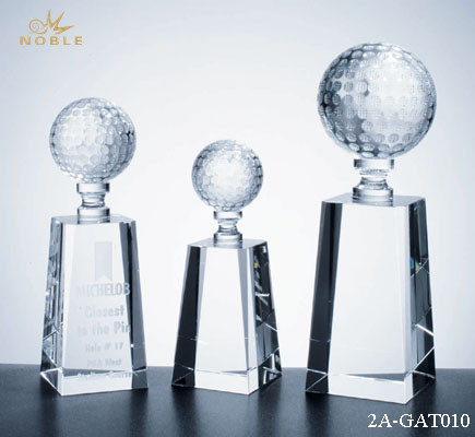 Optical Engraving Crystal Golf Sport Trophy