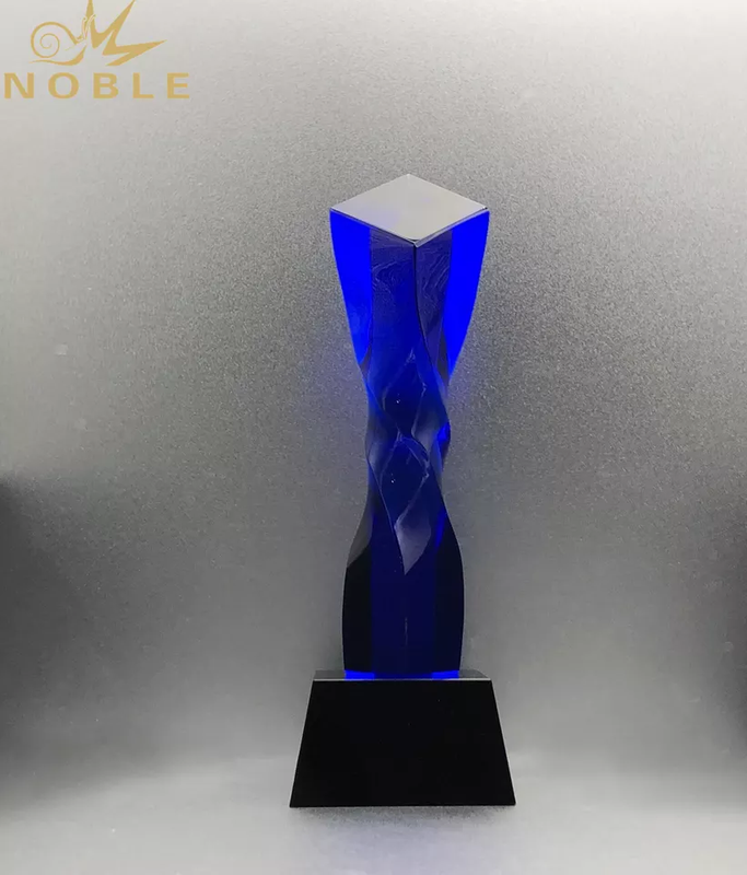  Colored Crystal Twisted Column Trophy Award