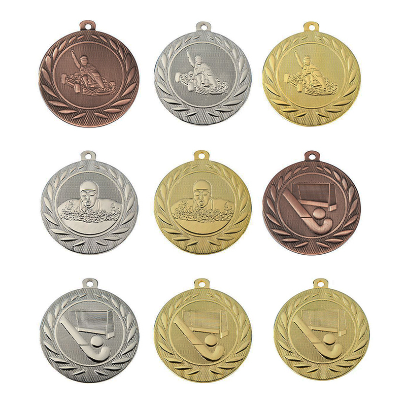 Wholesale Cheap Gold Silver Bronze Metal Business Gift Karate Trophy Award Sports Blank Medal