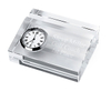 Noble Manufacturer Crystal Clock Business Gift Customized Bespoke Logo Office Decoration Trophy Award Hand Craft Desk Gift Business card