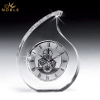 Noble Manufacturer Crystal Glass Fire Clock Business Gift Customized Bespoke Logo Office Decoration Trophy Award Hand Craft Tabletop clock