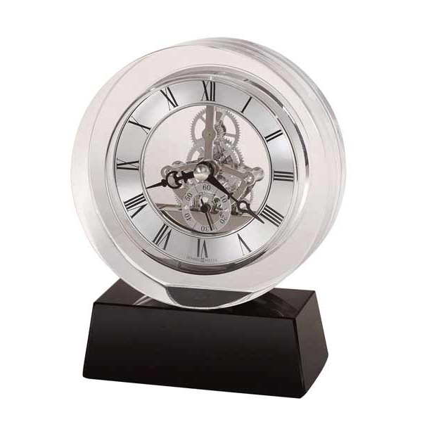 Noble Manufacturer Crystal Glass Clock Business Gift Customized Bespoke Logo Office Decoration Trophy Award Hand Craft Ball Tabletop clock