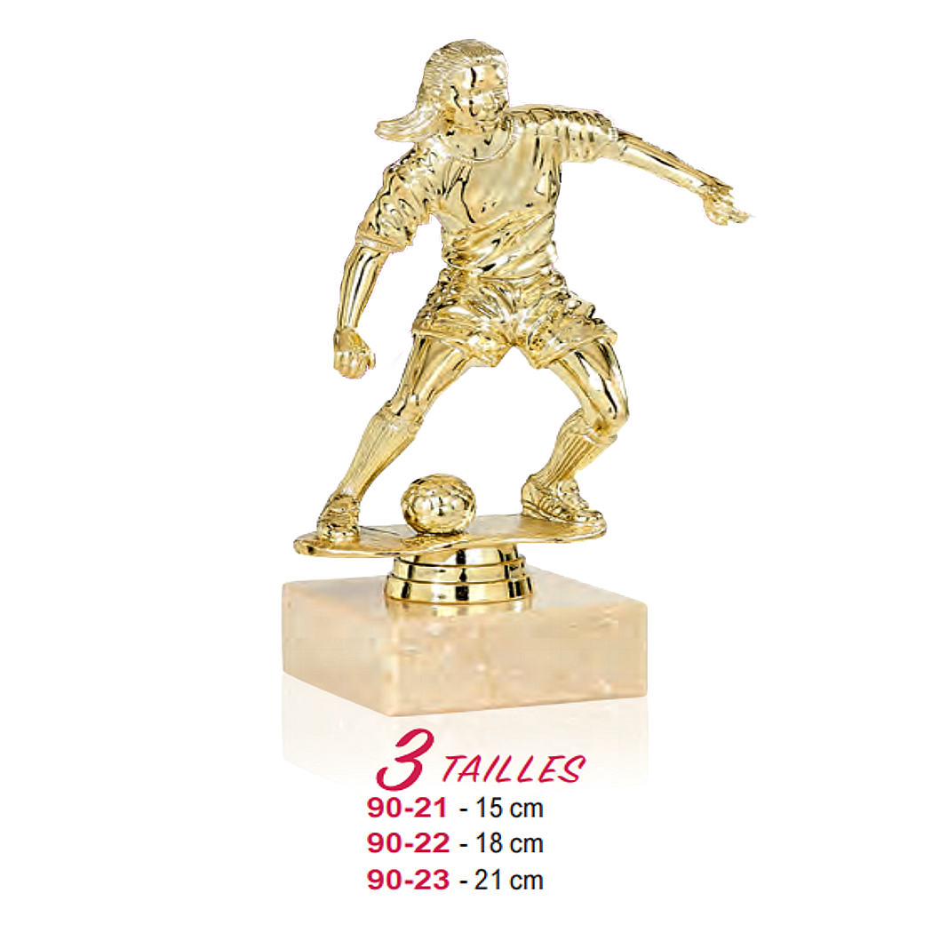 2024 New Design Different Size Custom Made Marble Base Sports Golf Soccer Basketball Marathon Custom Logo Gold Metal Soccer Trophy Cup 
