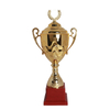 2024 New Design Different Size Custom Made Marble Base Sports Golf Soccer Basketball Marathon Custom Logo Gold Metal Gold Karate Trophy Cup 