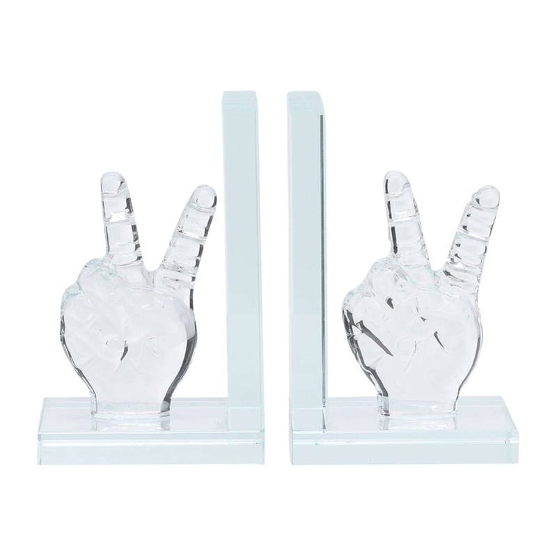 Noble Manufacturer Transparent Victory Crystal Glass Achievement Custom Bespoke Logo Business School Office Desk Gift Hand Craft Bookend