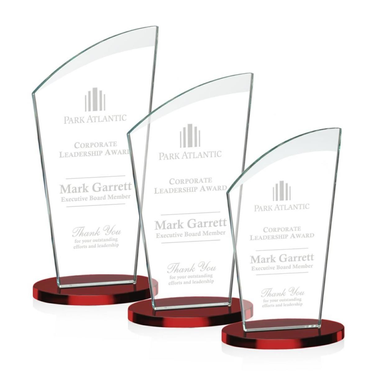 Noble Wholesale Cheap Different Color Options Outdoor Sports Business Gift Custom Personalized Logo Glass Trophy Award Plaque