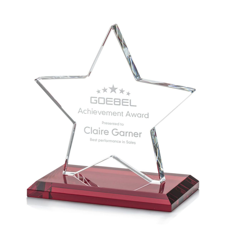 Noble Wholesale Cheap Different Color Options Outdoor Sports Business Gift Custom Personalized Logo Glass Trophy Award Plaque