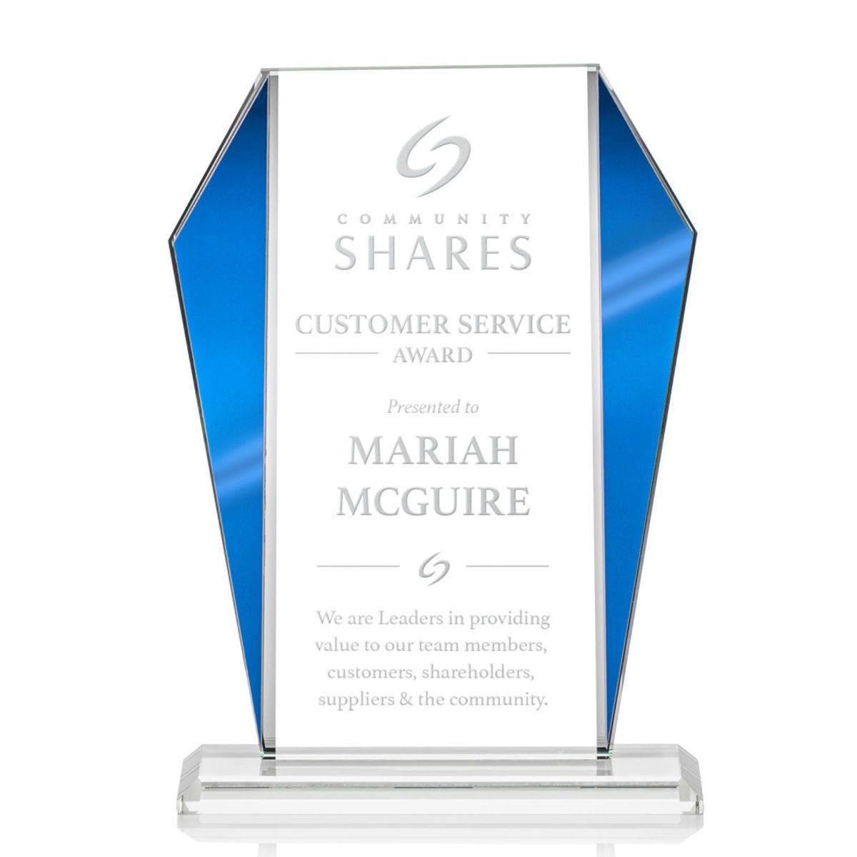 Noble Wholesale Cheap Different Color Options Outdoor Sports Business Gift Custom Personalized Logo Glass Trophy Award Plaque