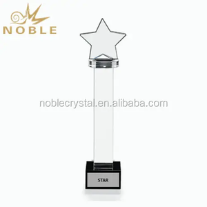 Noble Blank Column Pillar Crystal Star Trophy