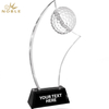 Noble Streamline Crystal Glass outdoor Sports Customized Personalized Bespoke Golf Trophy Award