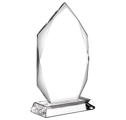 Noble Peak Crystal Glass outdoor Sports Customized Personalized Bespoke Logo Golf Trophy Award