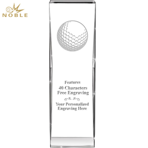 Noble Impact Crystal Glass Outdoor Sports Customized Personalized Bespoke Logo Golf Trophy Award