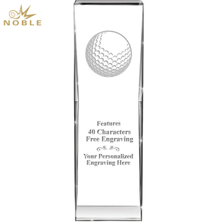 Noble Impact Crystal Glass Outdoor Sports Customized Personalized Bespoke Logo Golf Trophy Award