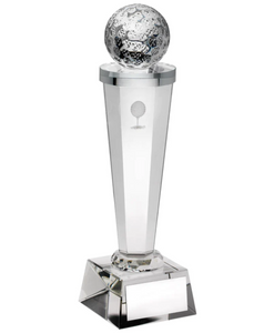 Noble Manufacturer Golf Ball 3D Laser Crystal Glass Outdoor Sports Gift Customized Bespoke Logo Golf Trophy Award Hand Craft