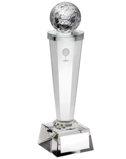Noble Manufacturer Golf Ball 3D Laser Crystal Glass Outdoor Sports Gift Customized Bespoke Logo Golf Trophy Award Hand Craft
