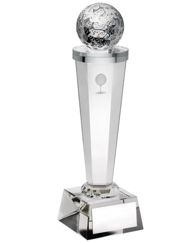 Noble Manufacturer Golf Ball 3D Laser Crystal Glass Outdoor Sports Gift Customized Bespoke Logo Golf Trophy Award Hand Craft