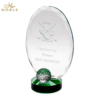Noble Manufacturer Crystal Glass Outdoor Sports Gift Customized Personalized Bespoke Logo Golf Trophy Award Hand Craft