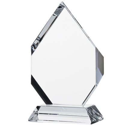 Noble Peak Crystal Glass Outdoor Sports Customized Personalized Bespoke Logo Golf Trophy Award