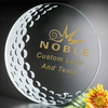 Noble High Quality Crystal Glass Business Gift Sports Awards Custom Bespoke Logo Golf A Hole in One Trophy Hand Craft