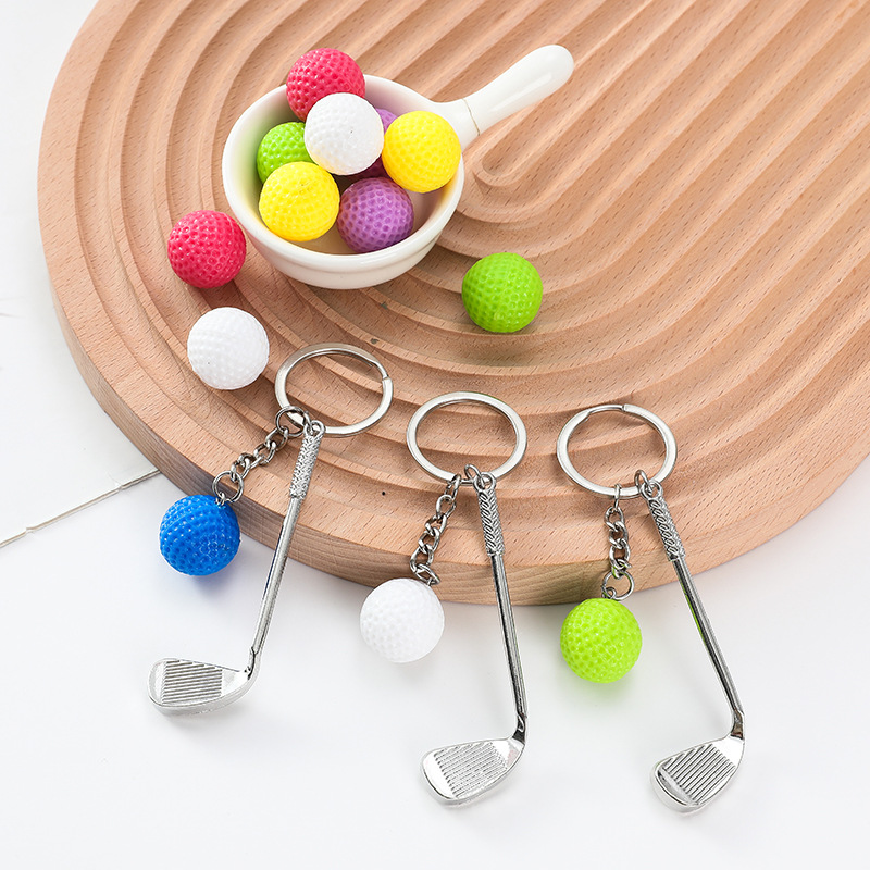 Noble High Quality Business Gift Sports Awards Custom Bespoke Logo Golf A Hole in One Trophy key Chain