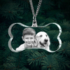Noble Crystal Bone With 3D Laser Engraving Picture Inside Pet Dog Gift Key Chain