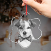 Noble Crystal Cat Paw With 3D Laser Engraving Picture Inside Pet Cat Gift Key Chain