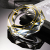 Noble Optical Crystal With Gold Edges Award Trophy Award Custom Logo Business Office Gift Ashtray Hand Craft