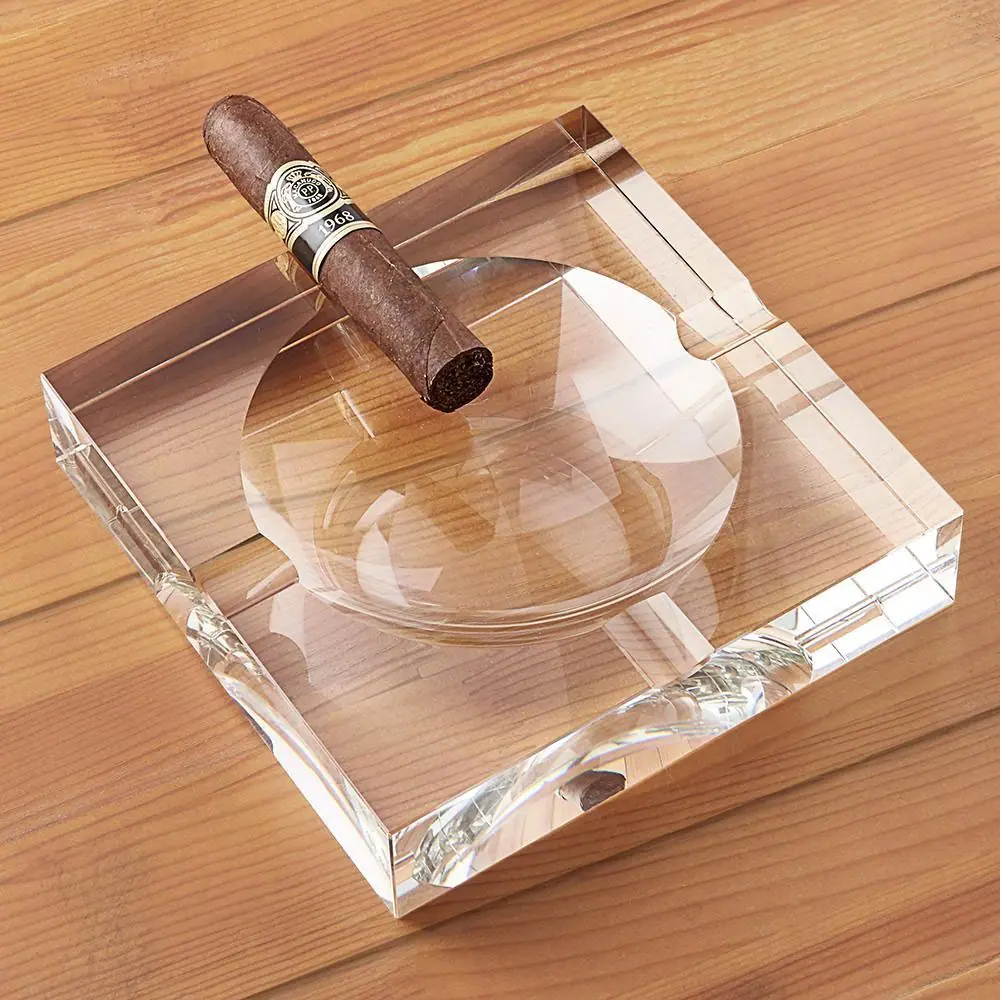 Noble Optical Crystal Award Trophy Award Custom Logo Business Office Gift Ashtray Hand Craft